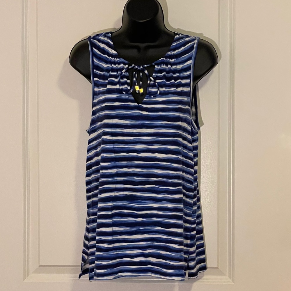 NWT MICHAEL KORS Striped Navy Tank